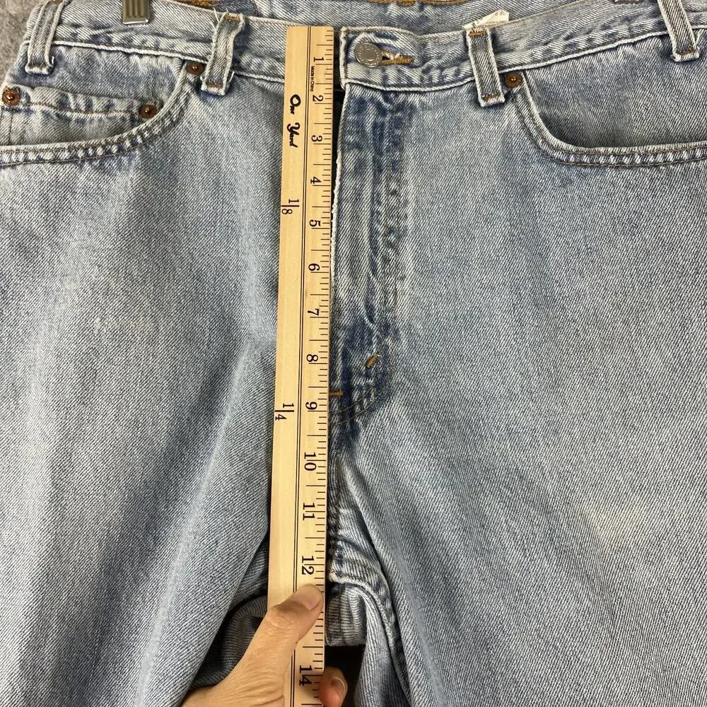 Vintage Levis 550 Jeans Mens 36x34 Relaxed Fit Light Wash 90s Thrashed Destroyed